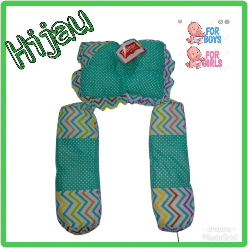 Bantal Guling Set Bayi 1 Bantal 2 Guling Anti Peyang Motif Newborn Baru Lahir Murah Sarung Guling Dapat Dicuci Dan Diganti