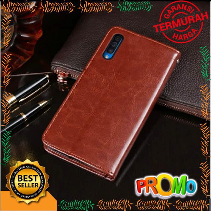 FLIP COVER WALLET SAMSUNG A70 A70S SARUNG KULIT