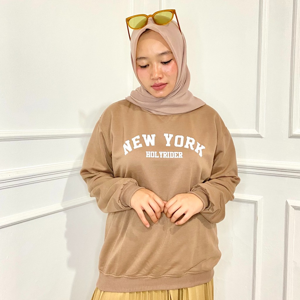 NEW YORK HOLYRIDER SWEATER  II SWEATER NY CRAWNECK PRIA DAN WANITA II 11 WARNA