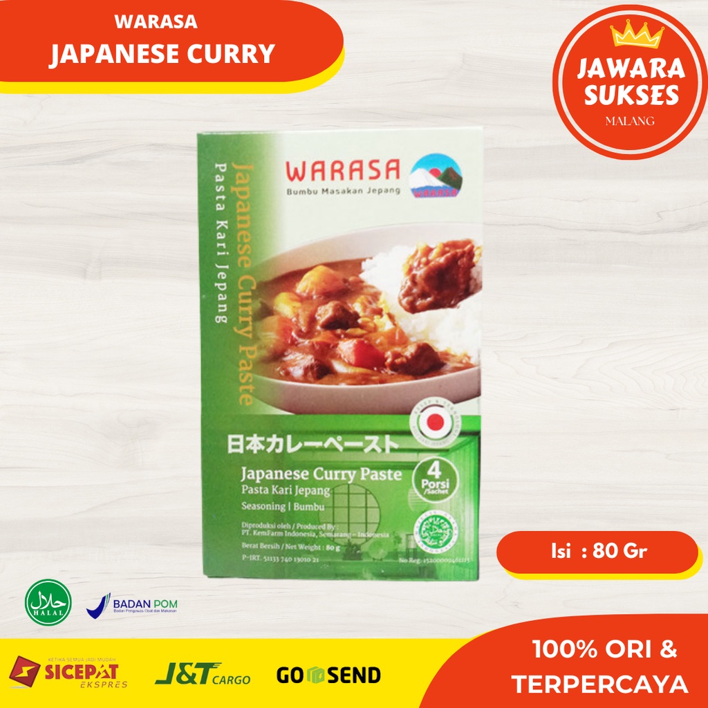 

Warasa Japanese Curry Paste Bumbu Kari Jepang 80Gr Halal Non MSG