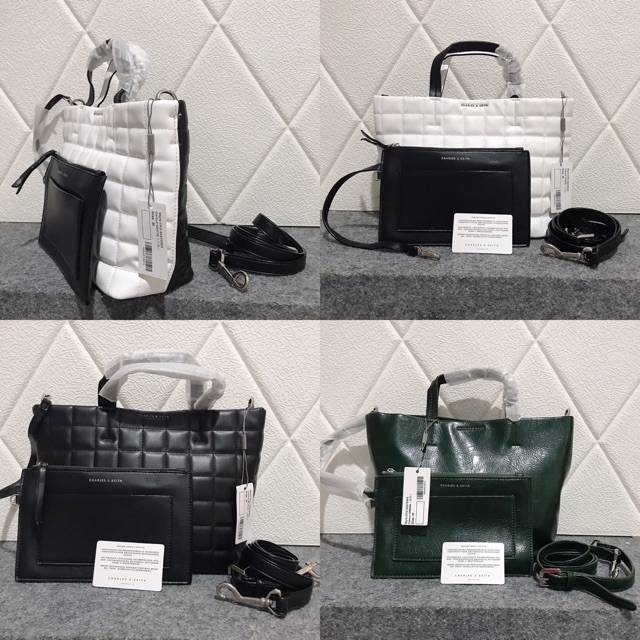 Tas cnk quilted tote bag with pouch