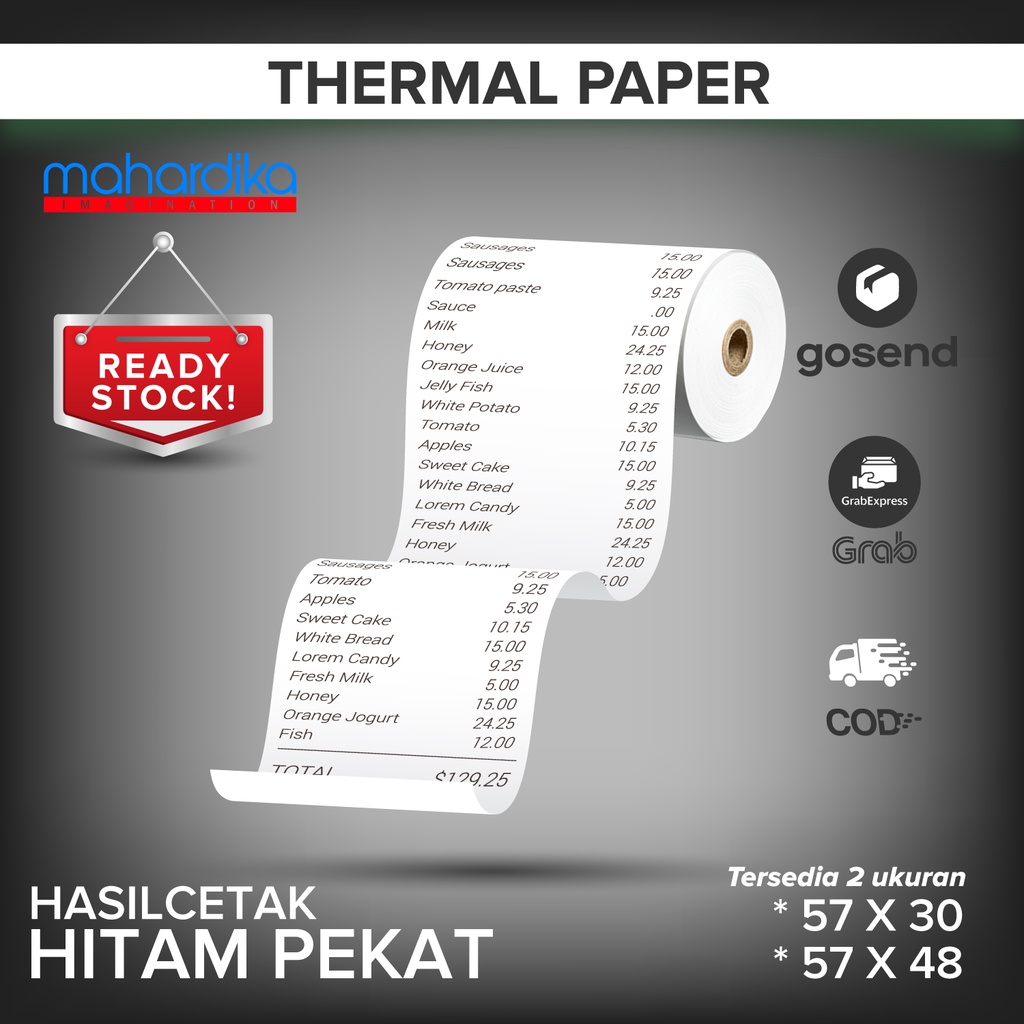 

Kertas Thermal Kualitas Impor Cetak Struk EDC Kasir Bluetooth