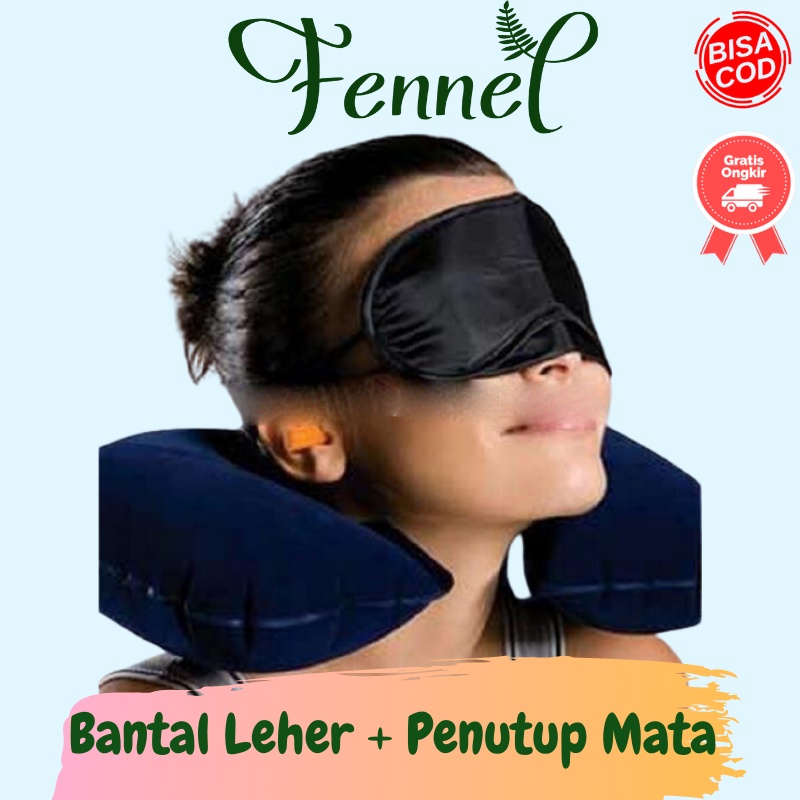 Bantal Leher Dengan Penutup Mata dan Telinga