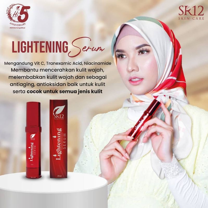 SERUM PEMUTIH SR12 HEMPAS FLEK HITAM / SERUM GLOWING / LIGHTENING SERUM SR12 / MEMUTIHKAN WAJAH ALAMI / BRIGHTENING SERUM