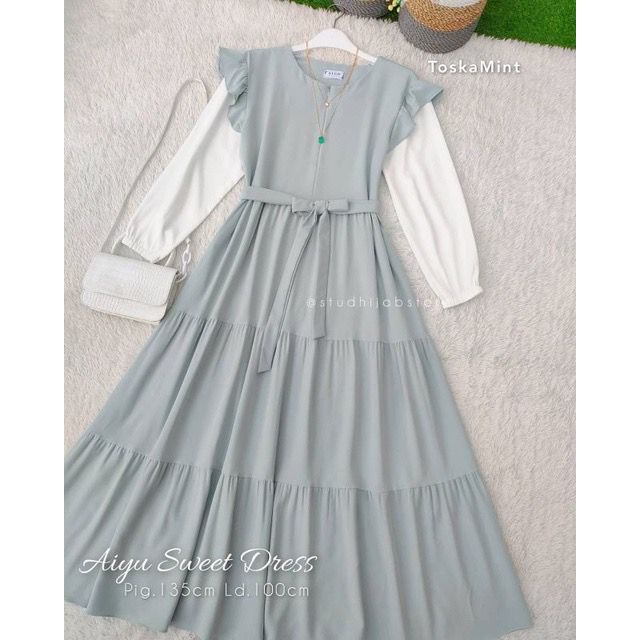 Aiyu Sweet Dress/Pakaian Wanita/Dress/korea Style