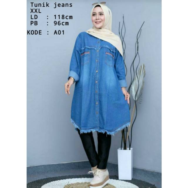 jeans tunik jumbo