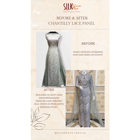 (TERMURAH) KAIN CHANTILY LACE PANEL/ CHANTILY PANEL LACE