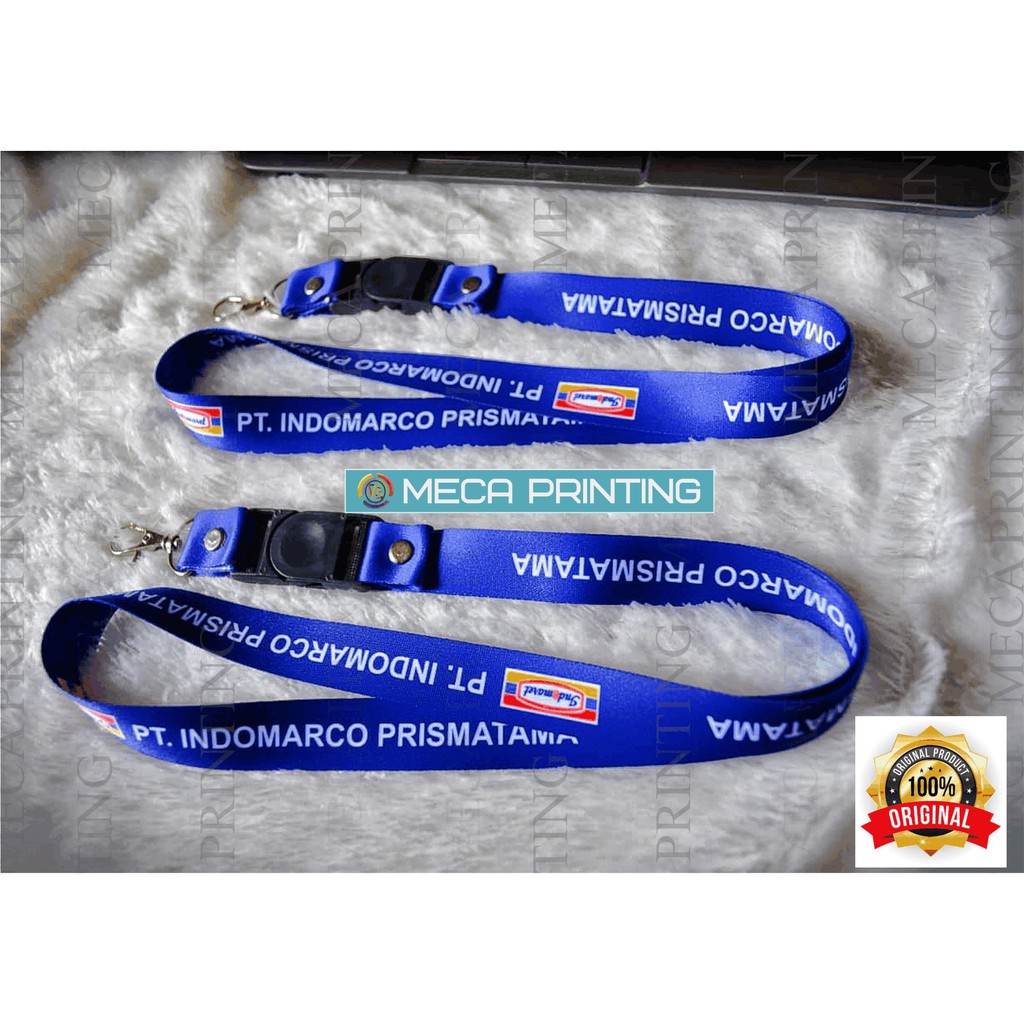 

TERLARIS!! LANYARD PRINTING INDOMARET BAHAN TISSUE / TALI ID CARD CUSTOM / LANYARD CUSTOM