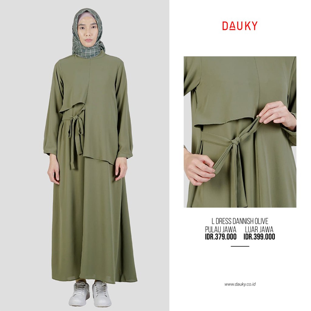 DAUKY GAMIS POLOS BERTALI - L DRESS DANNISH
