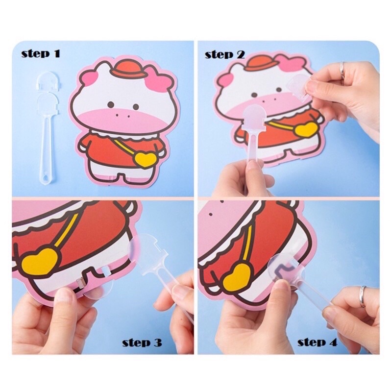 KIPAS TANGAN AESTHETIC Korean Style | Hand Fan Cartoon | Kipas Tangan Portable Kartun | Kipas Angin Lucu