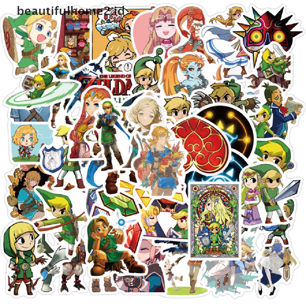 (Beautifulhome2) Buku Literatur Bahasa MandarinId 50pcs Stiker Graffiti The Legend Of Zelda Anti Air