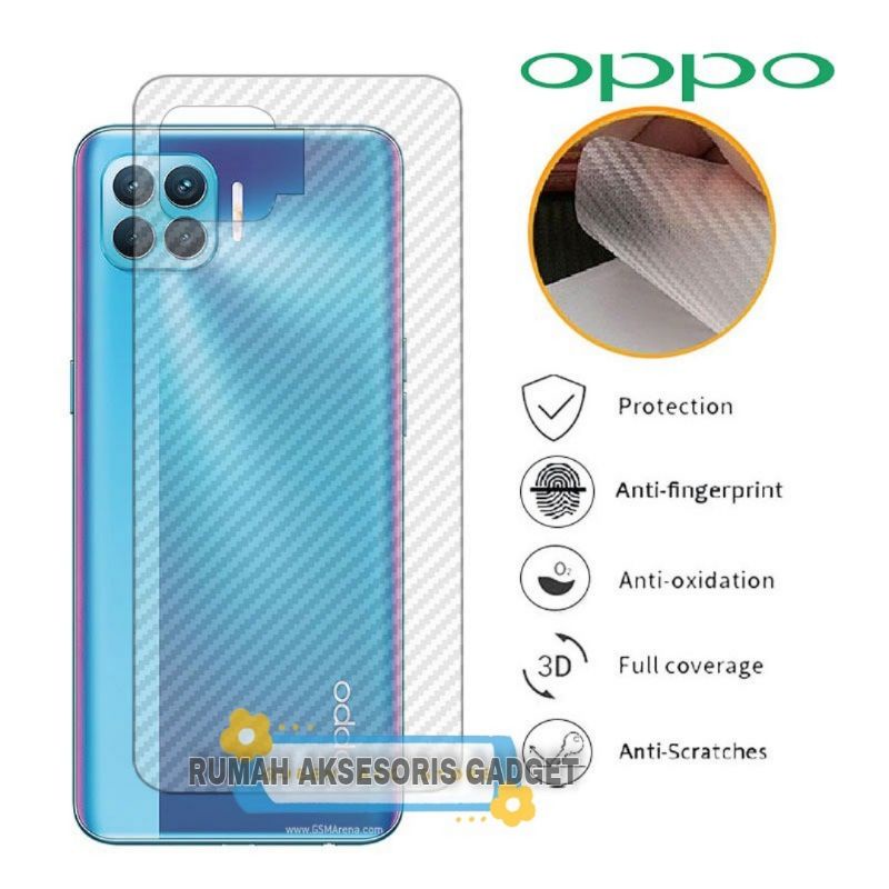 skin carbon garskin Oppo A54 4G A16 Reno 6 A83 5G A57 F1S F3 A36 A76 A96 2022 8 A77S pelindung belakang