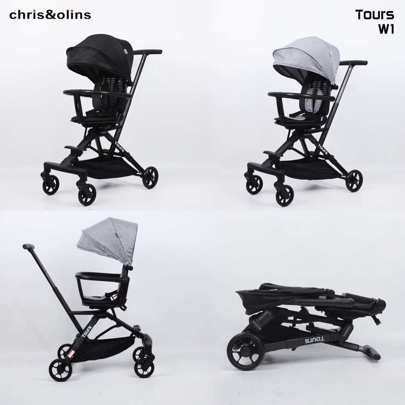Makassar - ChrisOlins W1 Stroller Baby Tours Full Rotate 360 Reversible Seat Travel