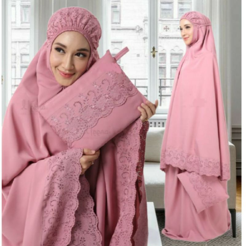 Mukena katun Premium Import Khadijah Pastel Grosir Khodijah Pasteleena Tas dewasa