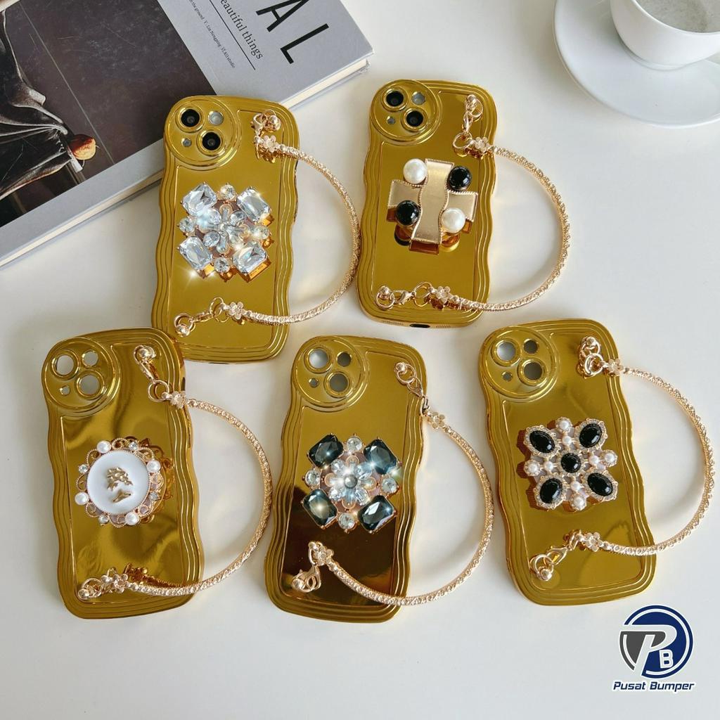 CASE WAVE MODEL TAS JINJING POPSOCKET 3D STAND GOLD FOR IPHONE XR PB3934