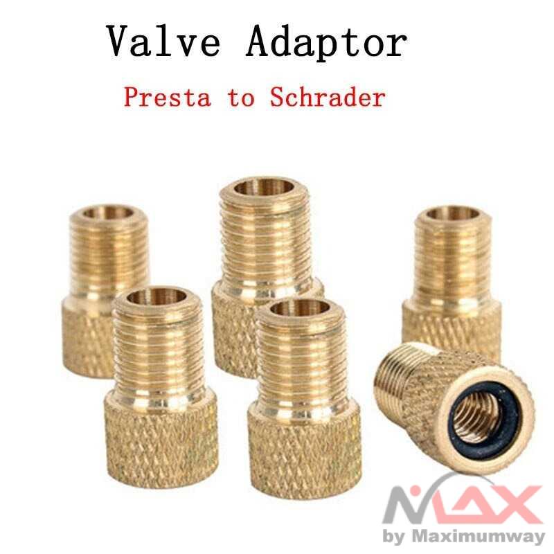 Konektor Pompa Valve Pentil Ban Sepeda Presta to Schrader 10PCS - EV23 Warna Gold