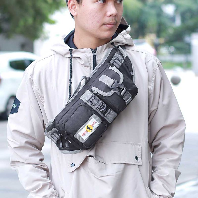 AUTHENTIC Tas Selempang Pria Waist Bag Tactical Sling Bag Distro Murah Keren