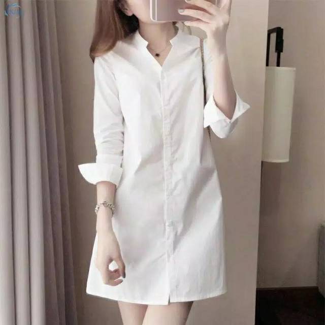 dress putih simple