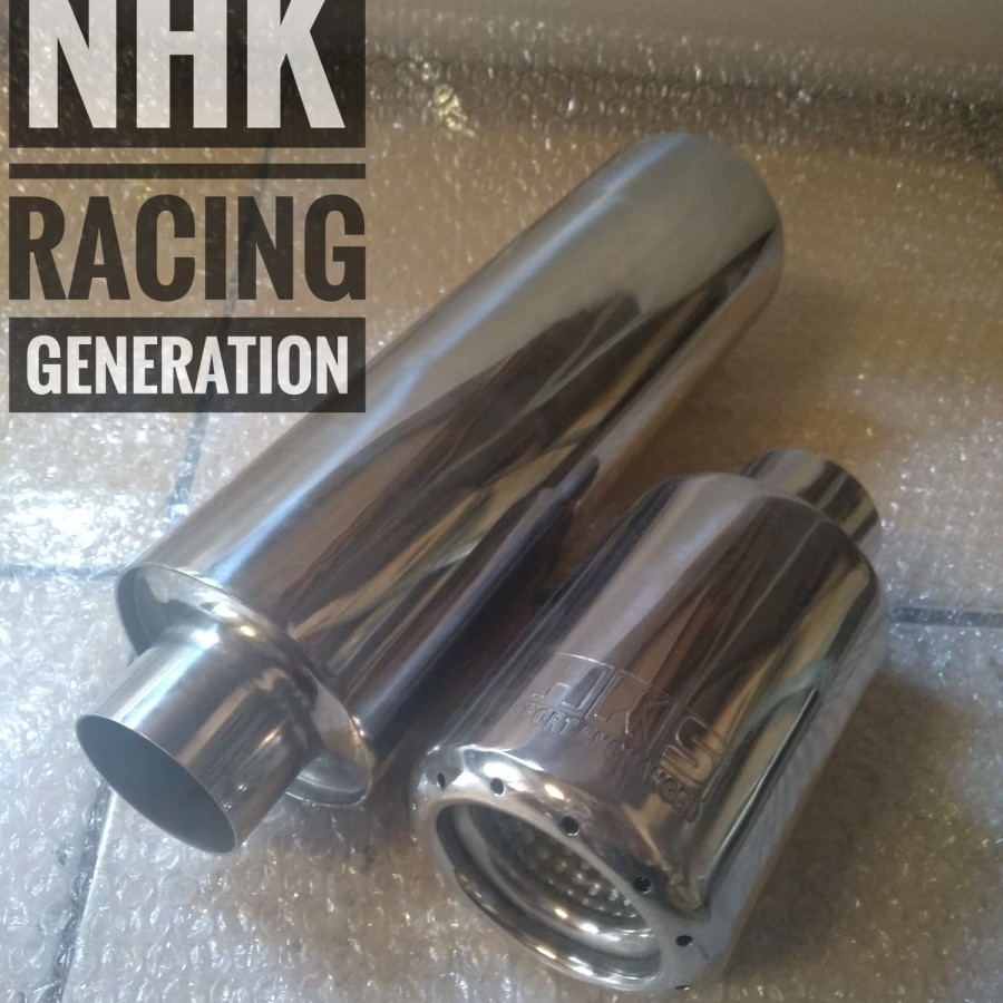 KNALPOT MOBIL + RESONATOR HKS GRONEL FULL STAINLESS NGEBAS GAHAR
