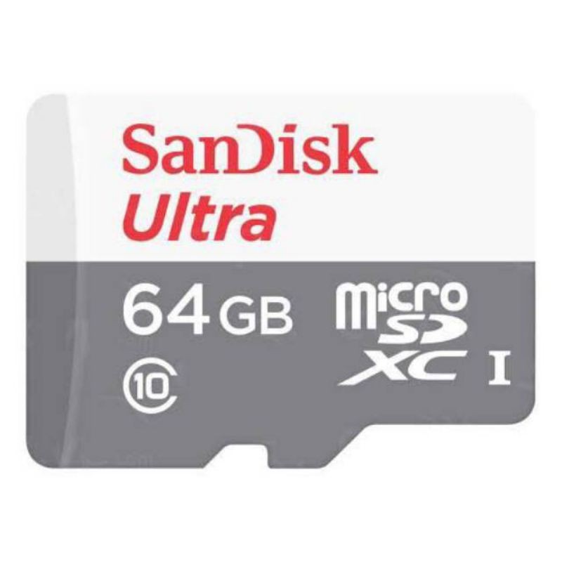 Memory Card 64gb SanDisk Class 10, Kecepatan Baca Hingga 80 MB/s*