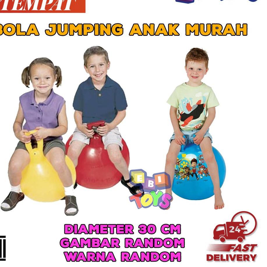 MAINAN BOLA JUMPING BOLA LONCAT BOLA KARET ANAK Ukuran Besar 30 CM