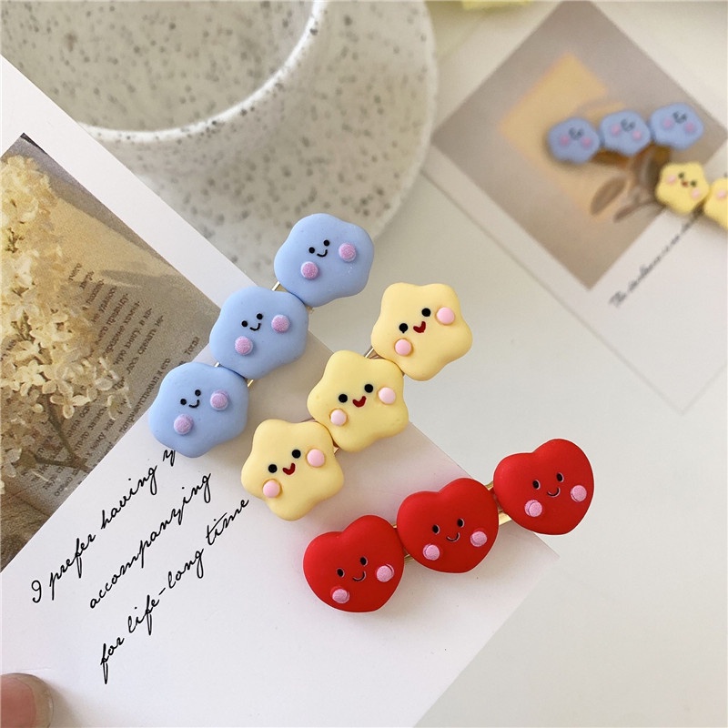 Women Korean INS Style Hair Clip / Girls Carton Star Hairpin