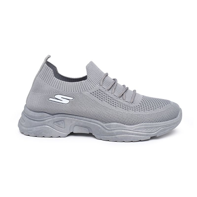 [GROSIR][COD] SEVEN_DAY SEPATU RAJUT WANITA SLIP ON OLAHRAGA TANPA TALI SPORT SHOES FZ-F26 ABU