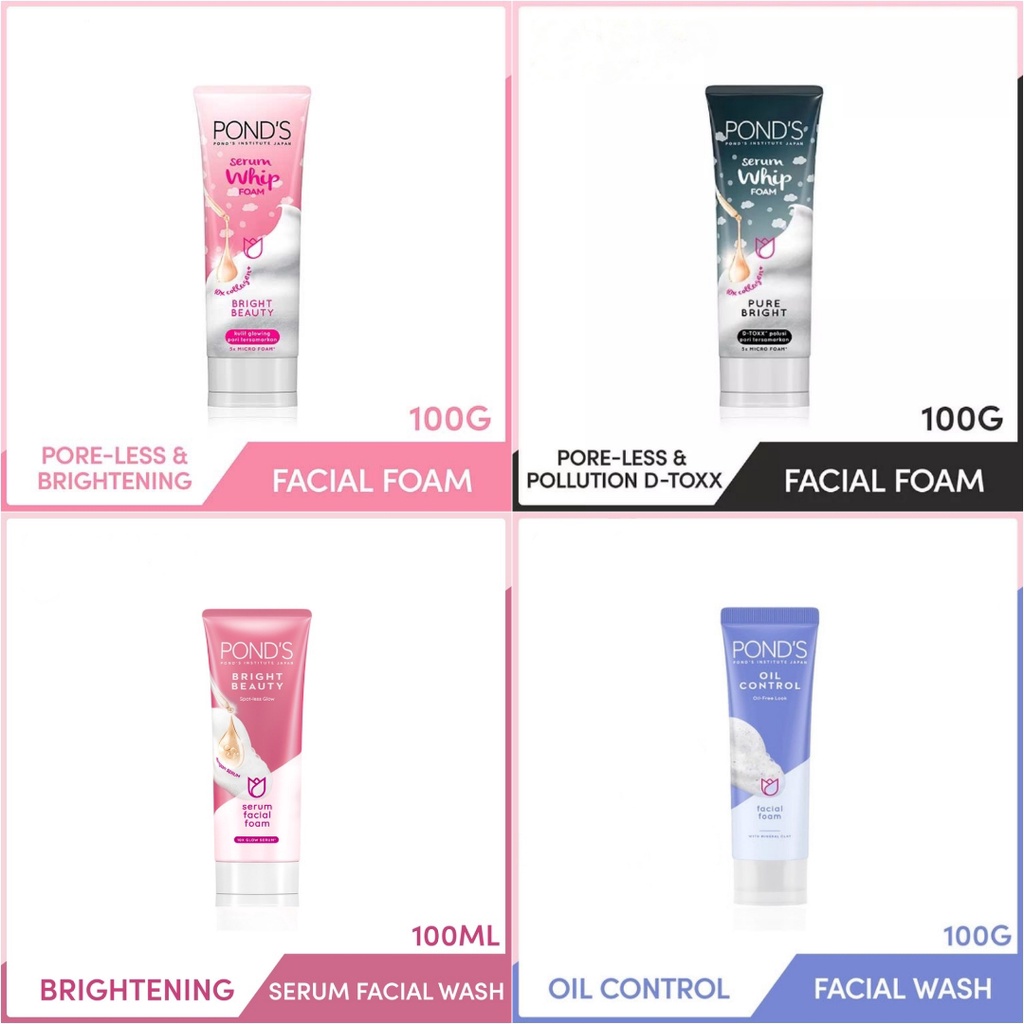 Serum Ponds Whip Foam | Facial Wash 100ml Sabun Muka Pembersih Wajah