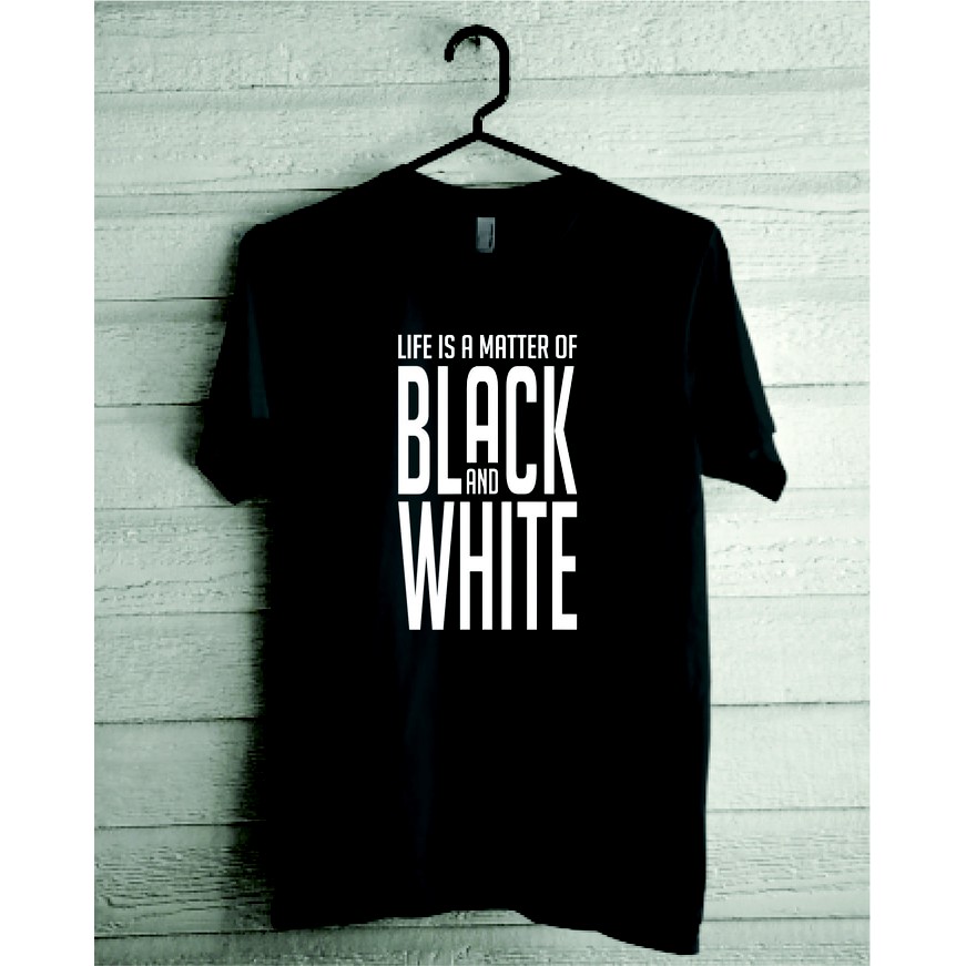 Kaos Baju Combed 30S Juve Juventus Life Is A Matter Of Black &amp; White