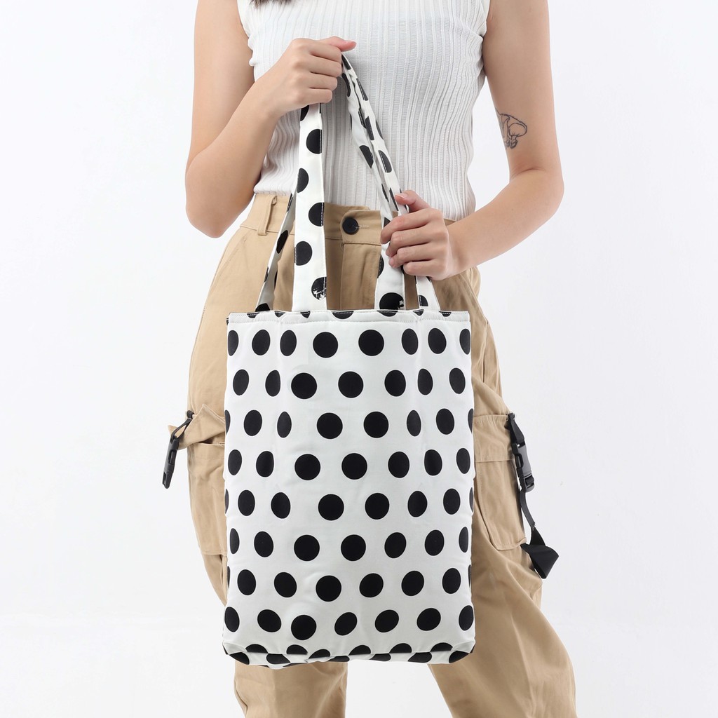 Tote Bag Kanvas Polkadot