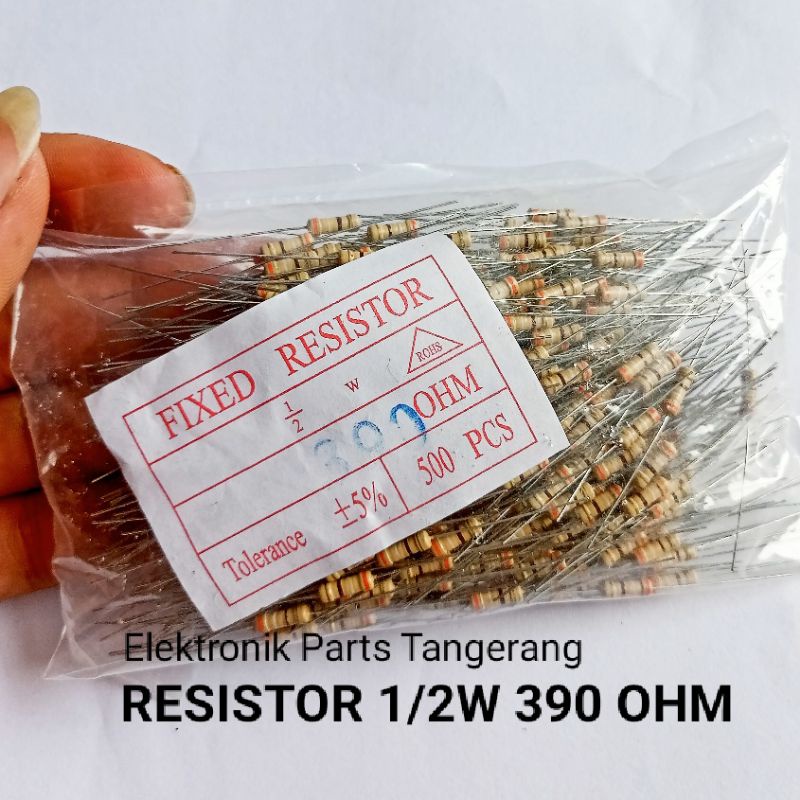(10 Buah) RESISTOR 1/2W 390 OHM RESISTOR 1/2WATT 390 OHM RESISTOR 1/2 WATT 390 RESISTOR 1/2 W 390 OH