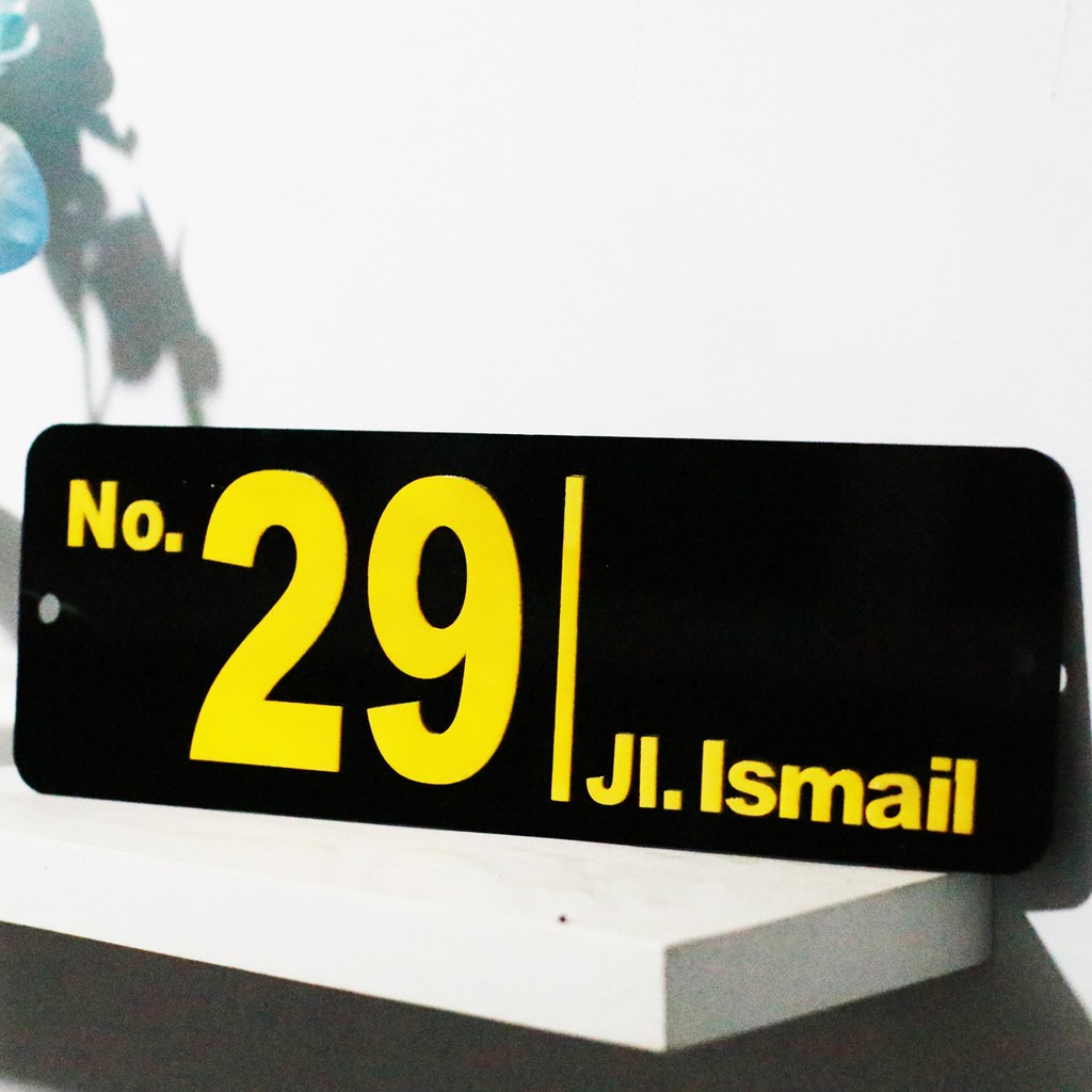 Custom Nomer/Nomor Rumah Acrylic 30x10 Akrilik Costum