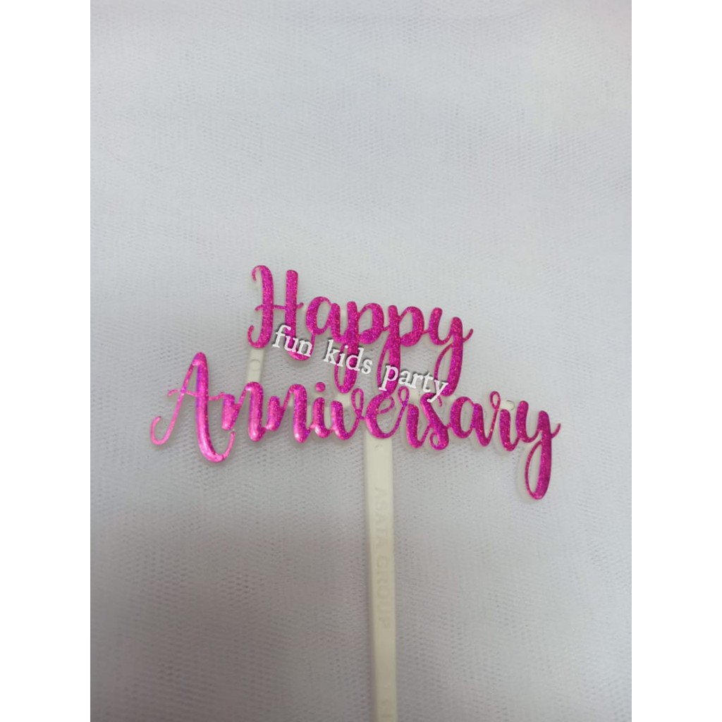 Cake Topper Happy Aniversarry Topper Cake Aniversarry Hiasan