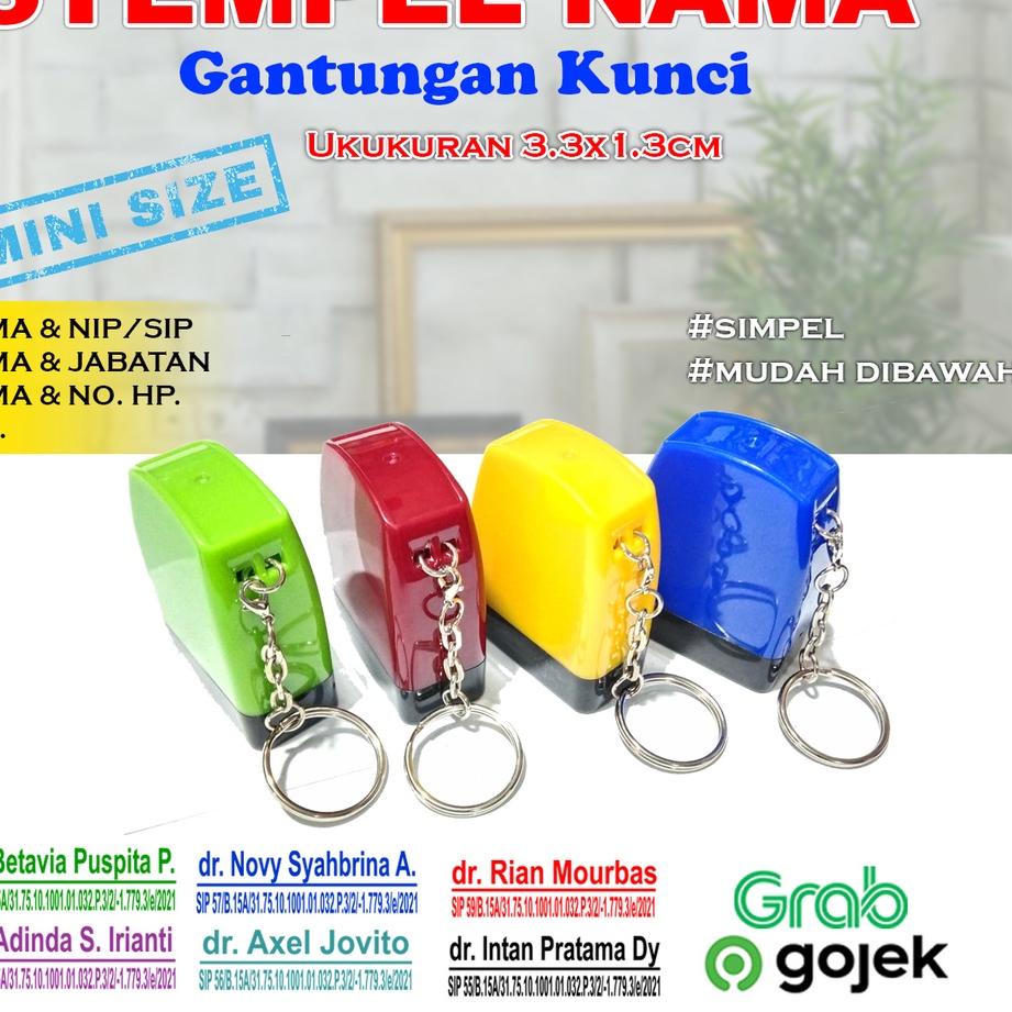 

Kekinian - STEMPEL NAMA BIDAN, DOKTER, APOTEKER, JABATAN, NO HP. CUSTOM FLASH WARNA GANTUNGAN 33X13MM 원