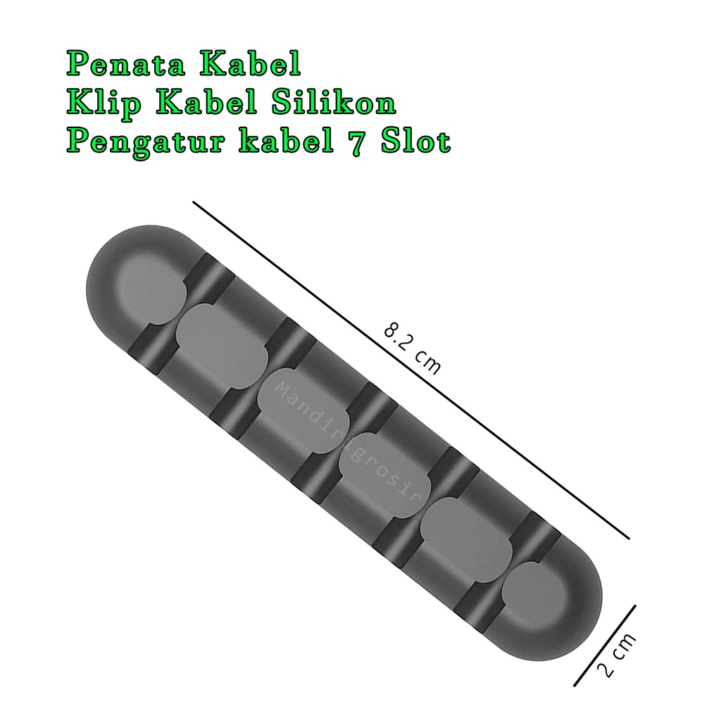 Penata Kabel * klip kabel silikon * pengatur kabel * 7 slot