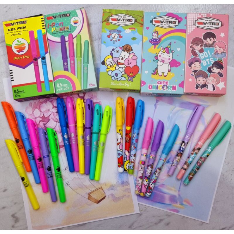 

Pen Bolpen Gel Ink BTS BT-21 UNICORN APEL