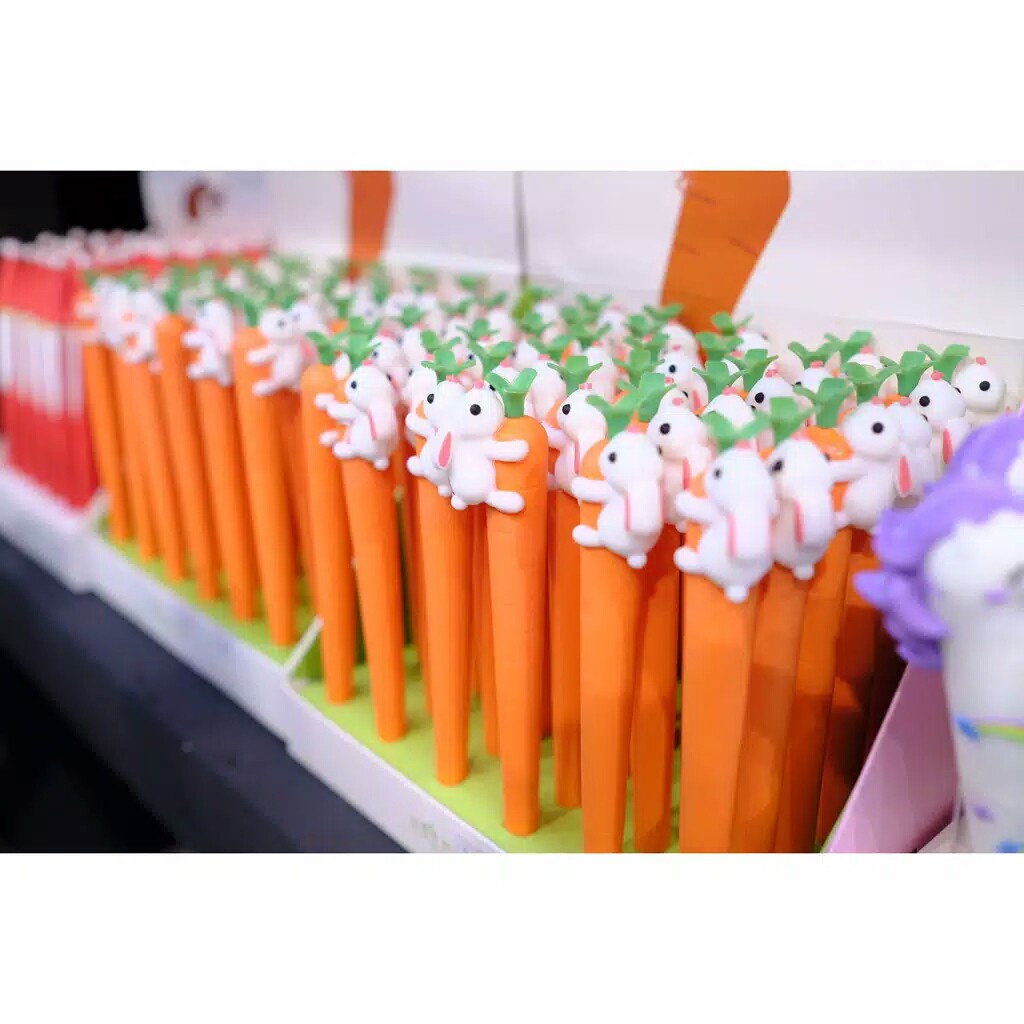

Carrot Pen With Bunny / Pulpen Wortel Dengan Kelinci Lucu / Pulpen Lucu