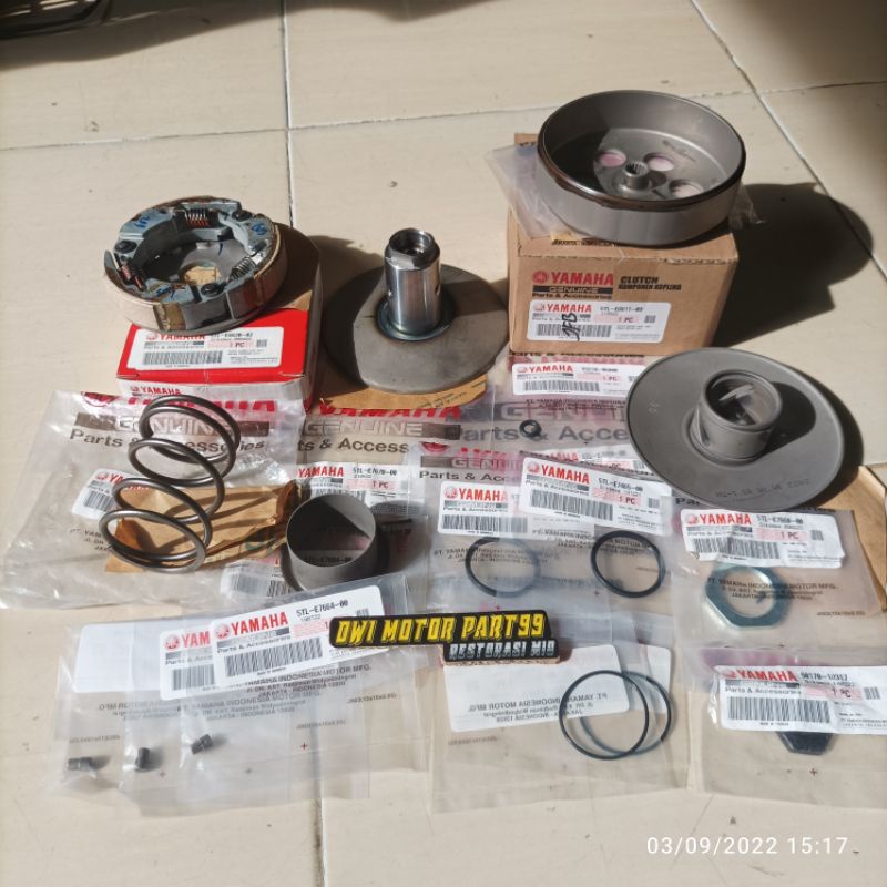 PULLY SET SLEDING BELAKANG MIO SPORTY SMILE SOUL FINO KARBU ORIGINAL YAMAHA