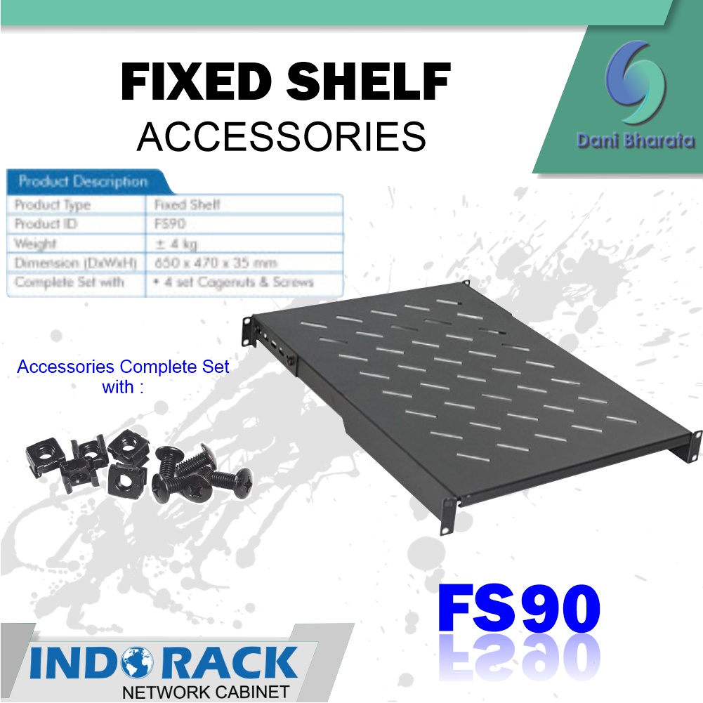 Indorack Aksesoris Fixed Shelf Depth 650mm for Heavy Duty