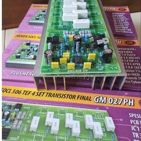 DRIVER SOCL 506 TEF 4SET TRANSISTOR FINAL ADA PENDINGIN  HEATSING