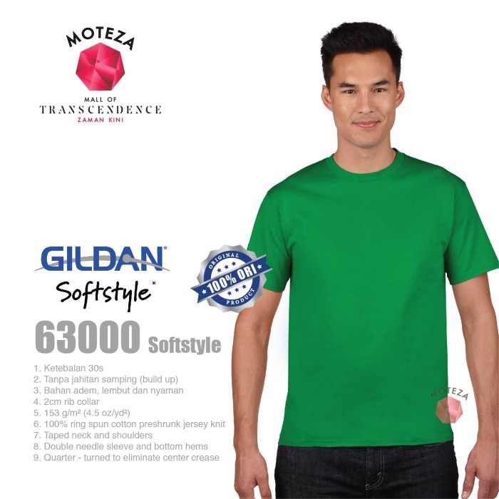 Moteza Kaos Polos Combed 30s Original - GILDAN Softstyle 63000 - WARNA (Warm)