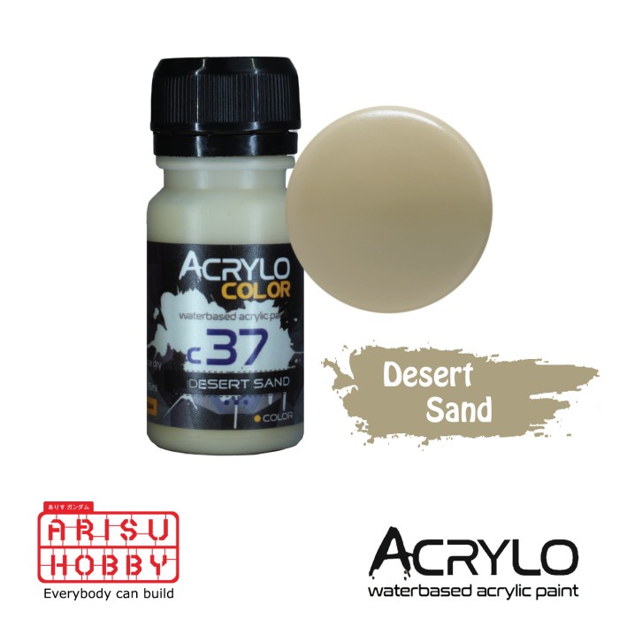 

ACRYLO COLOR DESERT SAND C37 WaterBased Acrylic Paint Color Cat Gundam