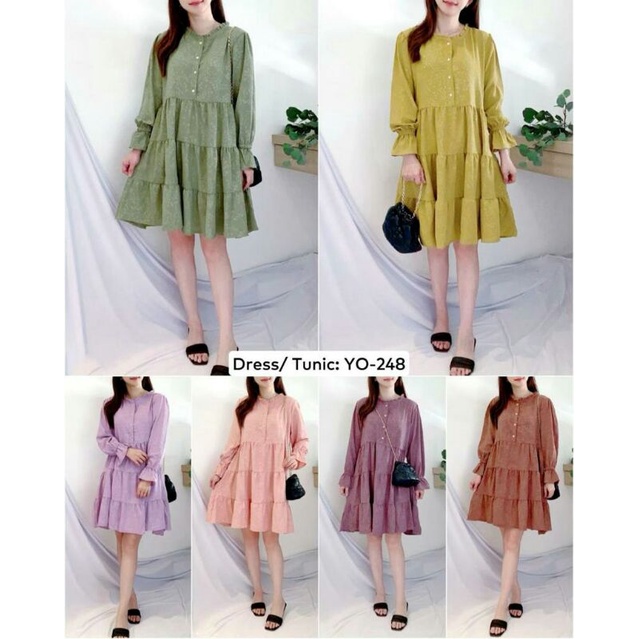 TERBARU Ceyna Tunik/ Tunik Cey emboss premium/ Tunik kekinian/ Tunik Dress