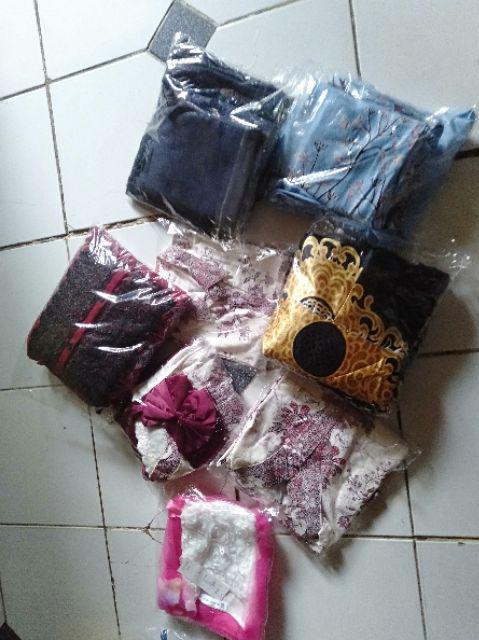 Gamis Syari Atasan Couple Sarimbit Batik Pita Melati