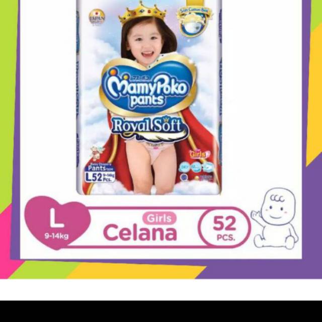 Mamypoko royal soft celana pants L52 girl