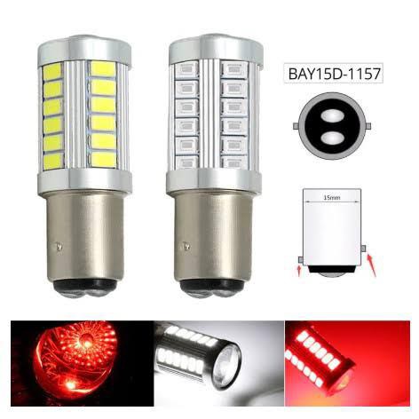 Lampu LED Bayonet Brake Rem 1157 W5W 5630 33 MATA Senja Mobil Motor Tidak Strobo / Flash Projector