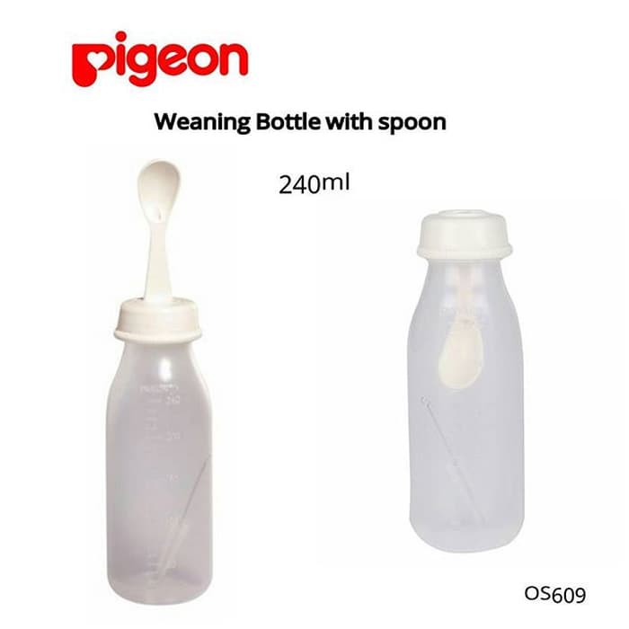 Pigeon Weaning Bottle With Spoon 6+ Months BPA Free