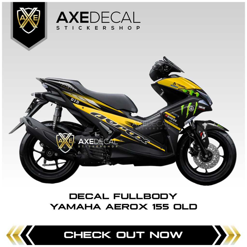 Decal Aerox 155 Old Mandalika Pertamina / Stiker Motor Yamaha Aerox Lama Stock Decal Custom