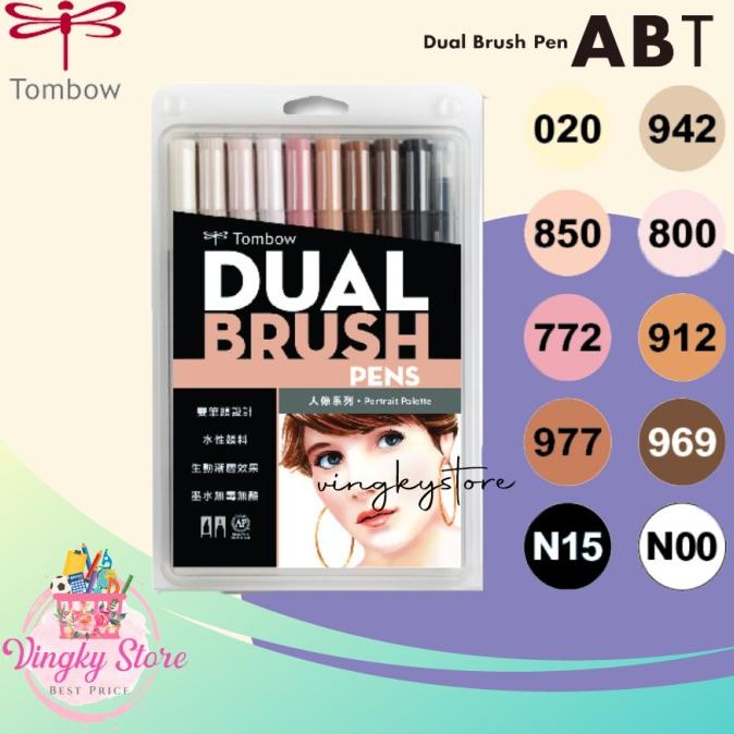 

Dual Brush Pen Tombow Potrait Pallete isi 10pc