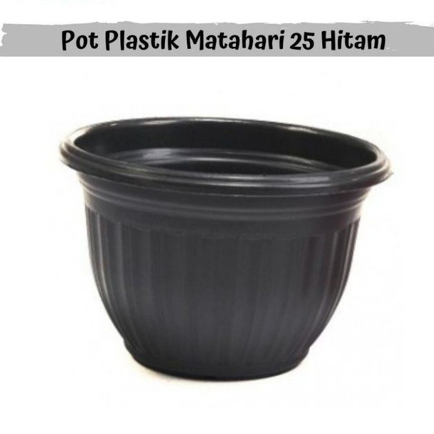Pot Matahari 25 Hitam / Pot bunga / Pot Tanaman / pot cantik
